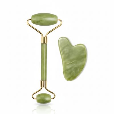 Jade Gua Sha & Roller Combo