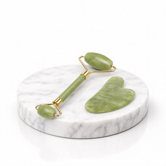 Jade Gua Sha & Roller Combo